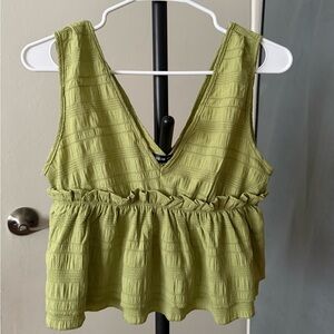 Green Sleeveless Top